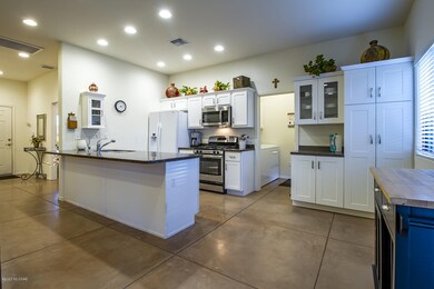 Concrete floors Open kitchen