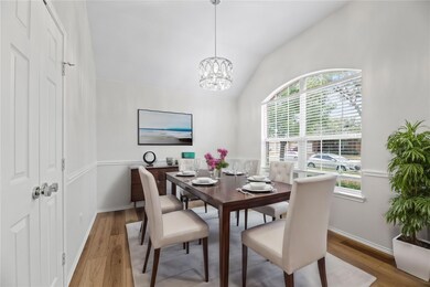 Virtually Staged_Dining room with a notable chande