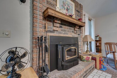wood burning fireplace