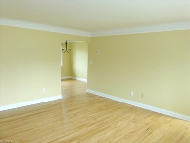 View from the front of the living room into the di