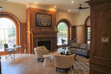 Clubhouse area.  Rich and inviting.