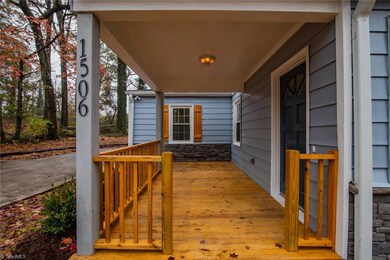 Lovely new front porch with access by step or wheelchair.