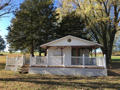 view of gazebo from lake