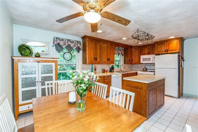 Kitchen with eat in area.