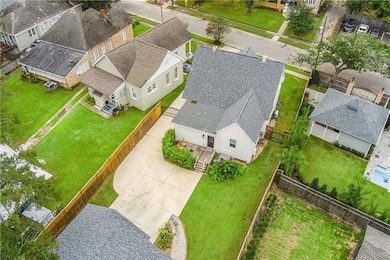 Aerial view of residential area