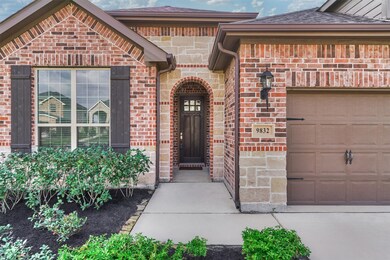 The brick and stone exterior is sure to impress.