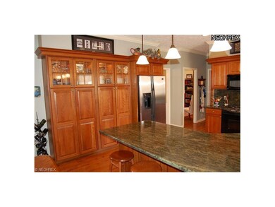 Updated Kitchen with Custom Cabinetry with Glass D
