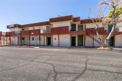 View of building exterior with stairway