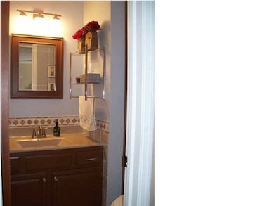 Main floor half bath. Updated cabinet, counter top