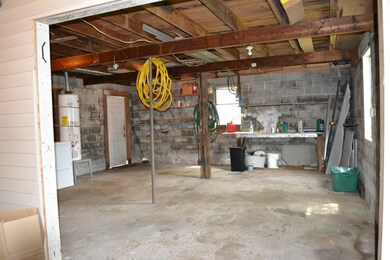 Huge workshop attached to double garage