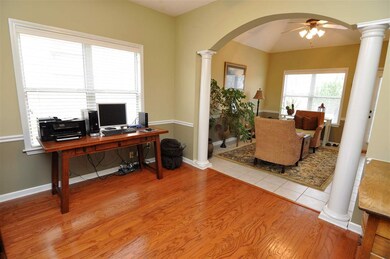 The formal dining room, presently being used as an