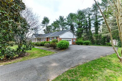 Side view from driveway