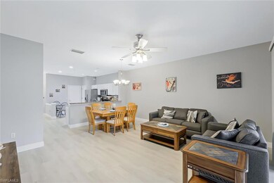 Living room featuring light wood-type flooring and