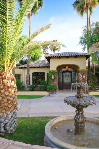 Fountain and front
