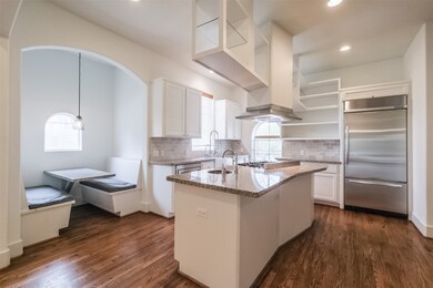 View of the kitchen from the dining room. Notice t