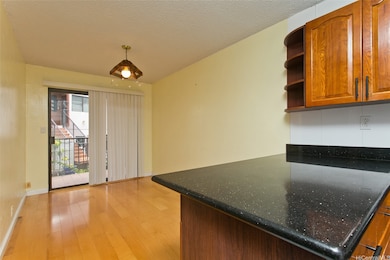 Functioning kitchen connected to dining area