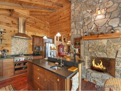 Kitchen with Fireplace