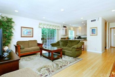 Family room looking into kitchen