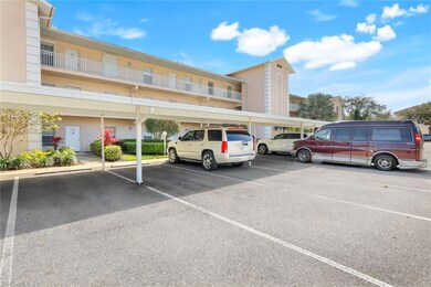 View of covered parking lot