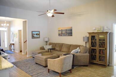 Living room facing front of home