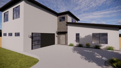 View of front facade featuring stucco siding, bri