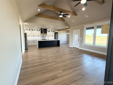 Vaulted ceilings with gorgeous beams