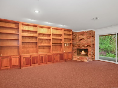 Living room with fireplace.