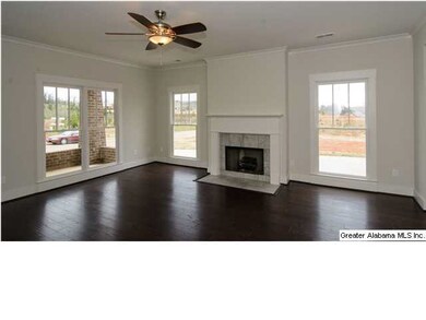 Windows all around the great room.