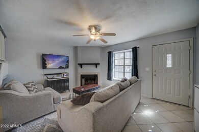 great room with fireplace