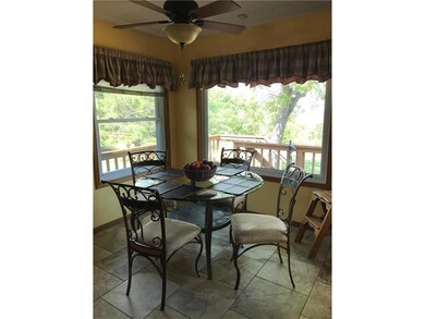 Breakfast area nestled just off the kitchen. Large