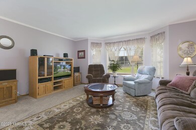 Living room open to formal dining
