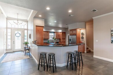 Breakfast bar in kitchen