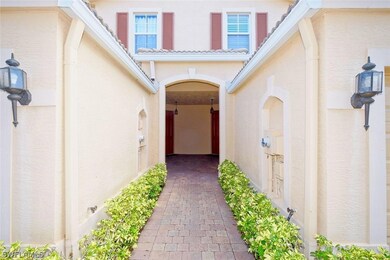 Inviting front entry with paver pathway