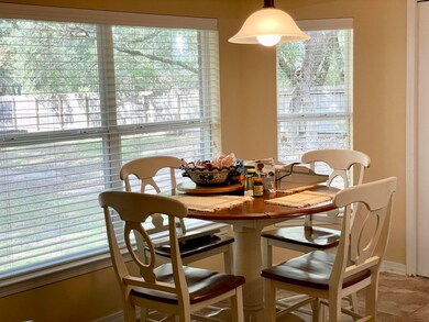 Breakfast area looking into backyard