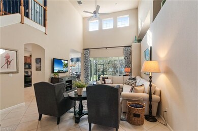 Soaring ceilings in the family room