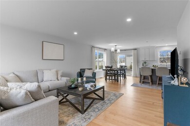 Open living room, looking toward the dining area
