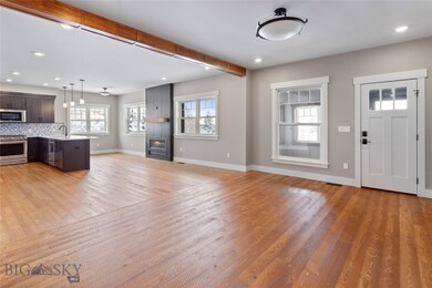 Living area into kitchen
