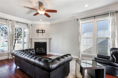 Bright and spacious t den with tall windows