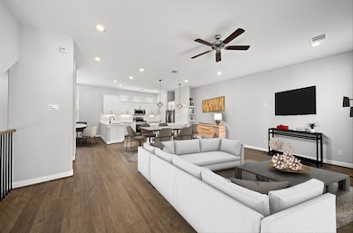 Virtually staged living/dining - 4