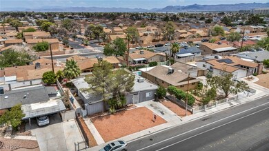 Aerial perspective of suburban area with mountains