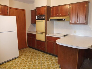 Fully applianced kitchen.
