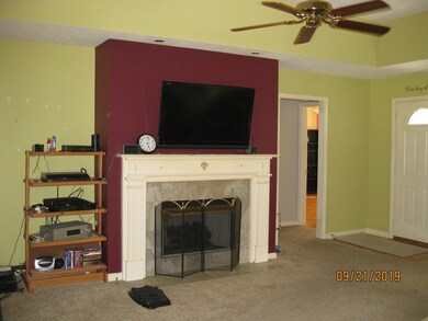 Gas fireplace in living room
