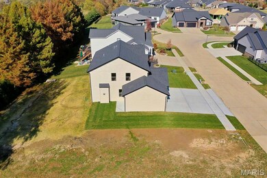 Aerial view of residential area
