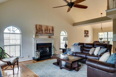 The open concept flows right into the bright dining room