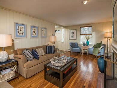 The living room has great space for...