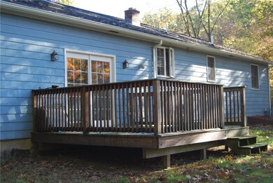 Large wood deck.