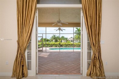 French doors from living room to screened patio