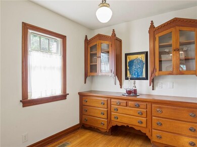 Unique design in this breakfast room hutch.