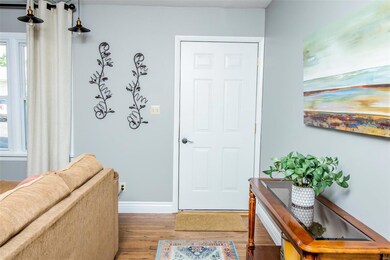 Front entry showcases the beautifully refinished o