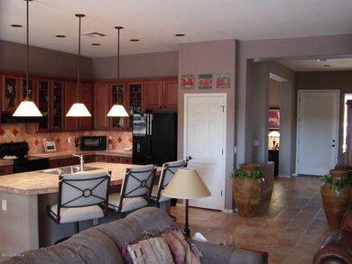 Great room and the kitchen